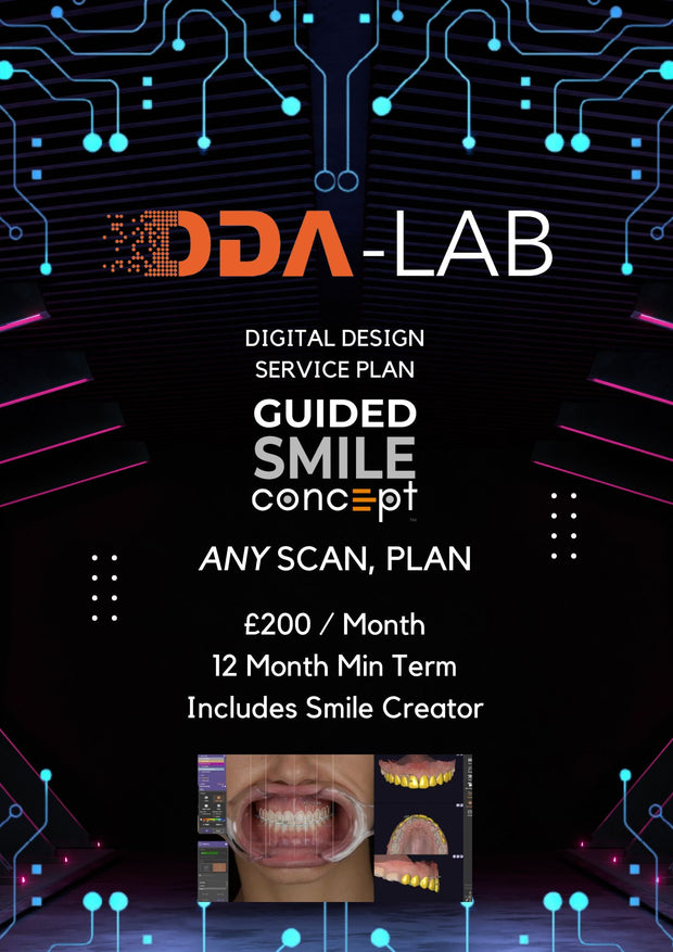 GUIDED SMILE CONCEPT - ANY SCAN PLAN - Use ANY Scanner, INC Smile Creator, £200/Month